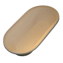 Laden Sie das Bild in den Galerie-Viewer, Gärkorb (Brotform, Simperl) Oval länglich aus Holzschliff, 0,75 Kg, 29 x 13 cm / Schmaler Boden