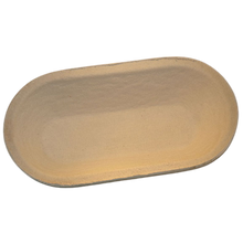 Laden Sie das Bild in den Galerie-Viewer, Gärkorb (Brotform, Simperl) Oval länglich aus Holzschliff, 0,75 Kg, 29 x 13 cm / Breiter Boden