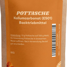 Laden Sie das Bild in den Galerie-Viewer, Pottasche, Kaliumcarbonat, Backtriebmittel, 50 g