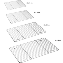 Laden Sie das Bild in den Galerie-Viewer, Auskühlgitter für Brote, Gebäck und Kuchen, Edelstahl, 2er Set - 25.stunden.BROT