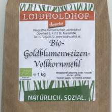 Laden Sie das Bild in den Galerie-Viewer, Bio Goldblumenweizen Vollkornmehl (ZENTROFAN®-gemahlen) - 25.stunden.BROT