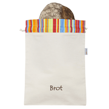 Laden Sie das Bild in den Galerie-Viewer, Brot Aufbewahrungsbeutel aus Baumwolle, Motiv "Streifen" - 25.stunden.BROT