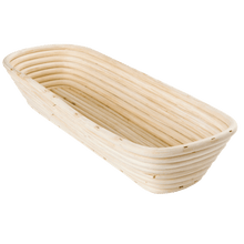Laden Sie das Bild in den Galerie-Viewer, Gärkorb (Brotform, Simperl) länglich aus Peddigrohr - 25.stunden.BROT