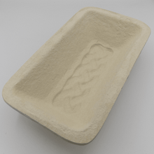 Laden Sie das Bild in den Galerie-Viewer, Gärkorb (Brotform, Simperl) länglich eckig mit Zopfmuster aus Holzschliff, 1 Kg, 24 x 12 cm - 25.stunden.BROT