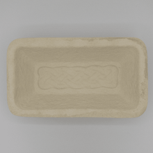 Laden Sie das Bild in den Galerie-Viewer, Gärkorb (Brotform, Simperl) länglich eckig mit Zopfmuster aus Holzschliff, 1 Kg, 24 x 12 cm - 25.stunden.BROT