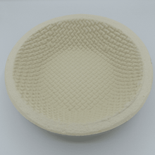 Laden Sie das Bild in den Galerie-Viewer, Gärkorb (Brotform, Simperl) mit Muster "Waffel" Rund aus Holzschliff, 1 Kg, ø=23 cm - 25.stunden.BROT