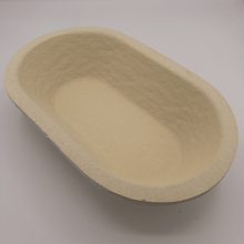 Laden Sie das Bild in den Galerie-Viewer, Gärkorb (Brotform, Simperl) Oval länglich aus Holzschliff, 1 Kg, 26x14 cm - 25.stunden.BROT