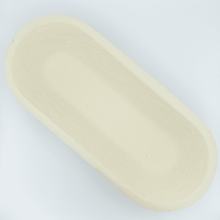 Laden Sie das Bild in den Galerie-Viewer, Gärkorb (Brotform, Simperl) Oval länglich aus Holzschliff, 2 - 2,5 Kg, 41 x16 cm - 25.stunden.BROT