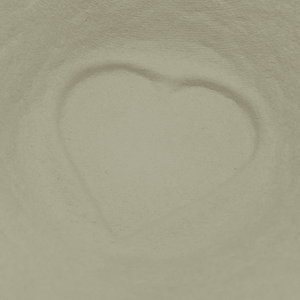 Gärkorb (Brotform, Simperl) mit Muster "Herz" Rund aus Holzschliff, 0,75 Kg, ø=18 cm - 25.stunden.BROT